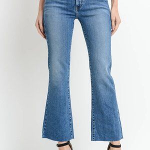 Just Black Scissor Cut Flare Cropped Jeans